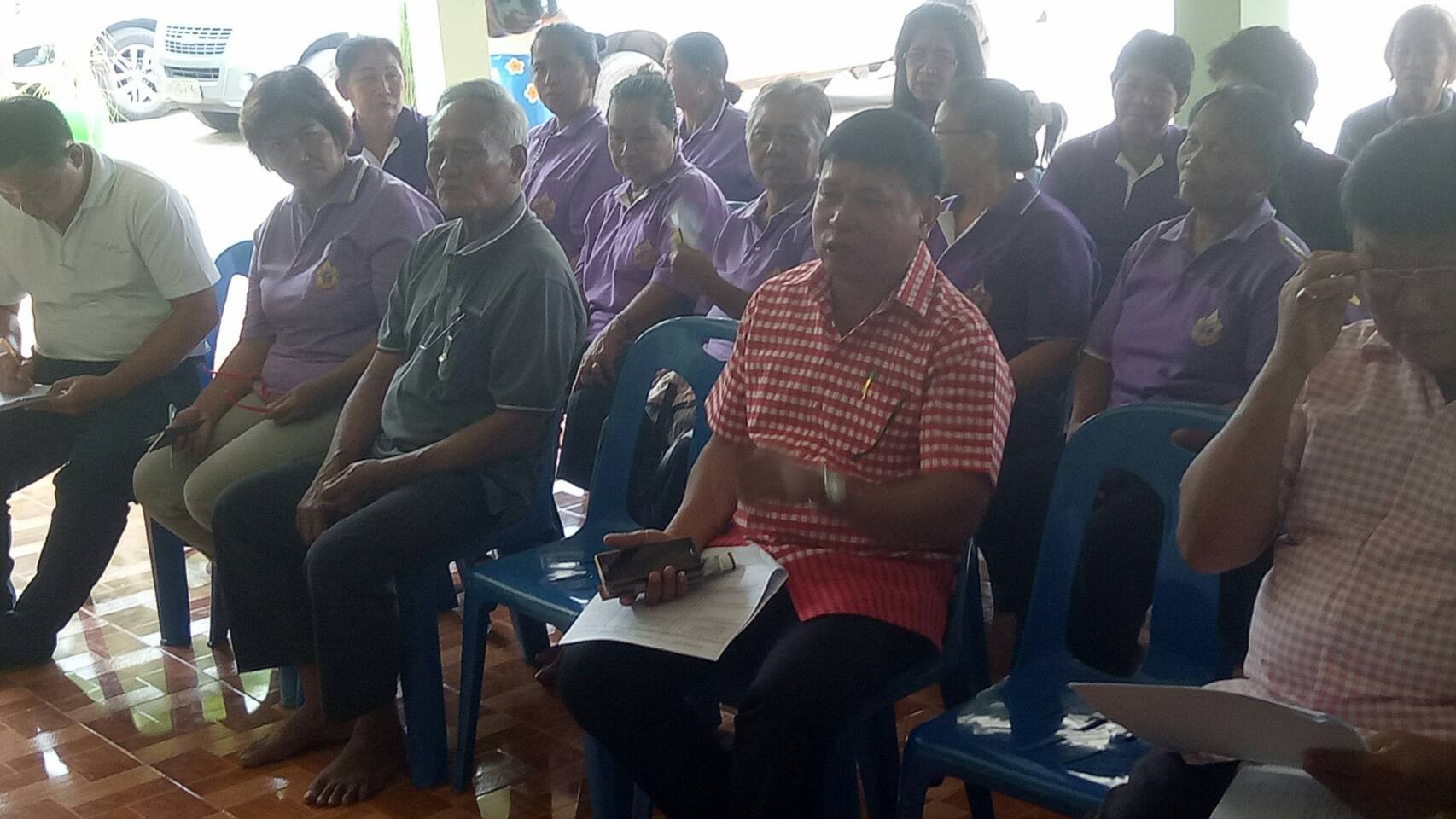 22 พฤษภาคม 2561 ดำเนินการประเมินการพัฒนาการท่องเที่ยวโดยชุมชน ณ กลุ่ม OTOP กระจูด บ้านมาบเหมาชะโอน