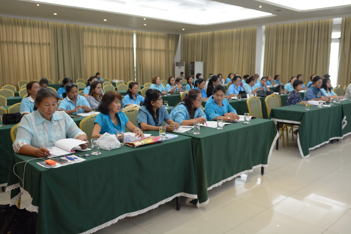 24 สิงหาคม 2561 จัดโครงการส่งเสริมและเพิ่มประสิทธิภาพการจัดทำโครงการขอรับเงินอุดหนุนและเงินทุนหมุนเวียนกองทุนพัฒนาบทบาทสตรีฯ