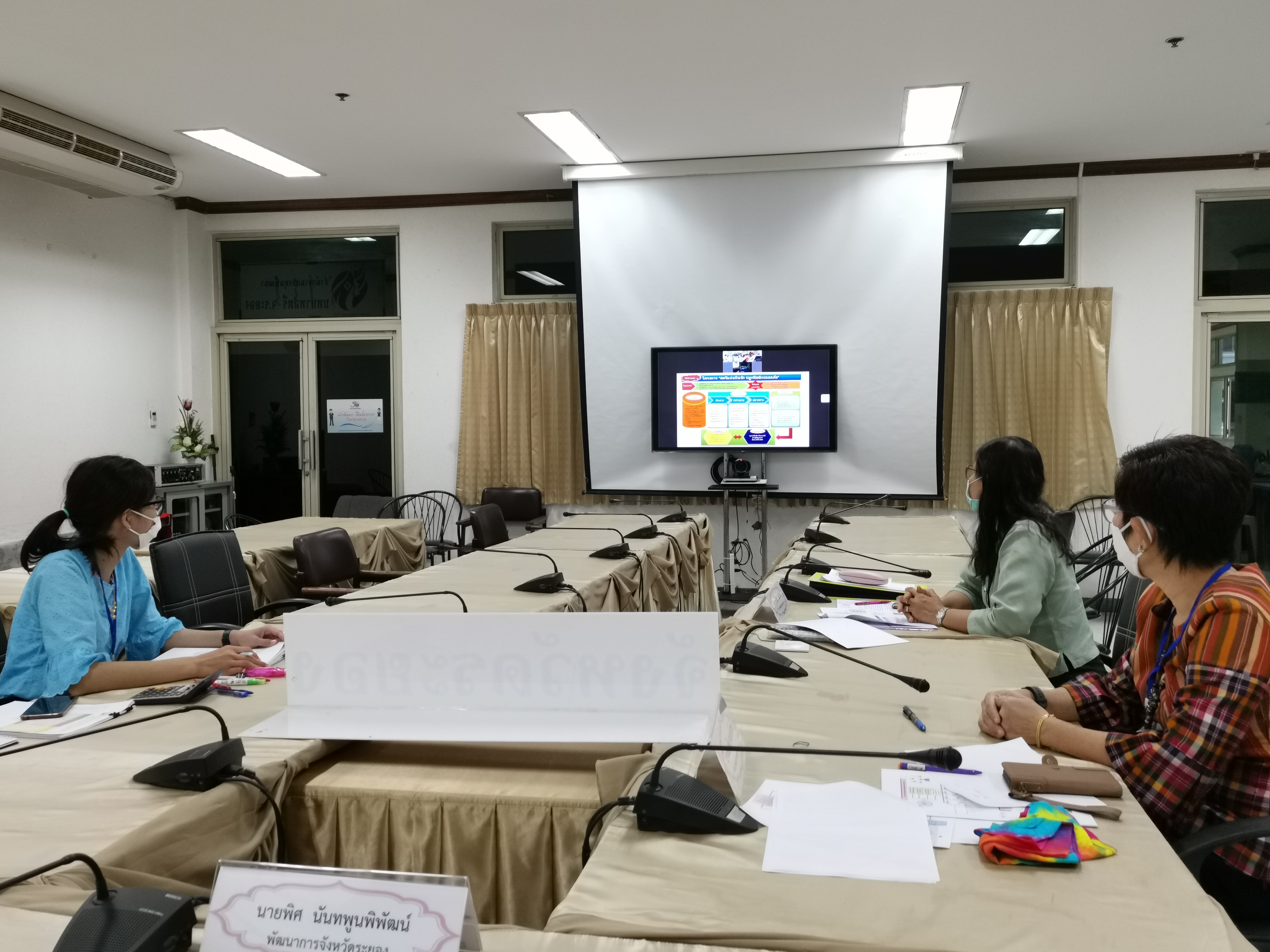 “พช.ระยอง ร่วมรับชมการประชุมชี้แจง เร่งรัด กำกับ ติดตาม การดำเนินงานกองทุนพัฒนาบทบาทสตรี ครั้งที่ 4/2563”