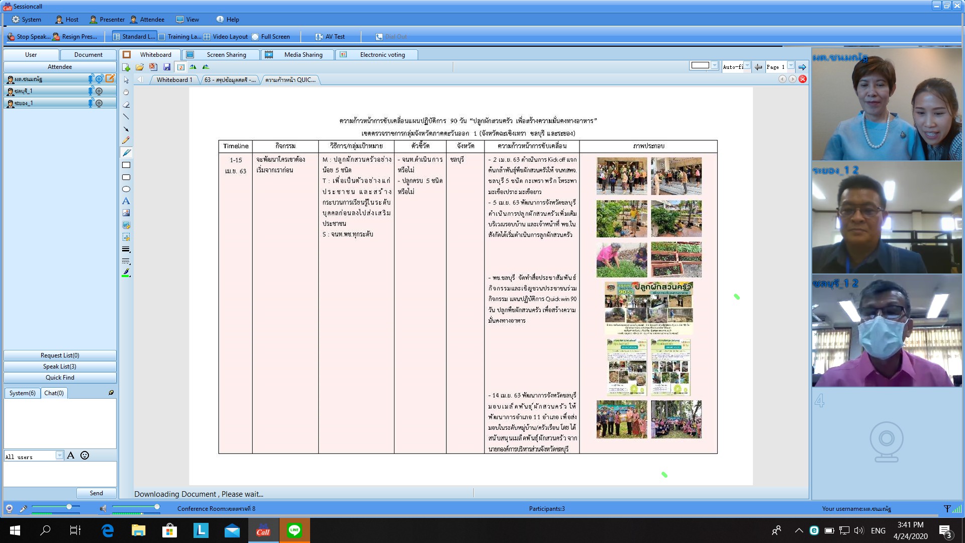 พัฒนาการจังหวัดระยอง ร่วมทดสอบระบบประชุม Online กับผู้ตรวจราชการกรมฯ