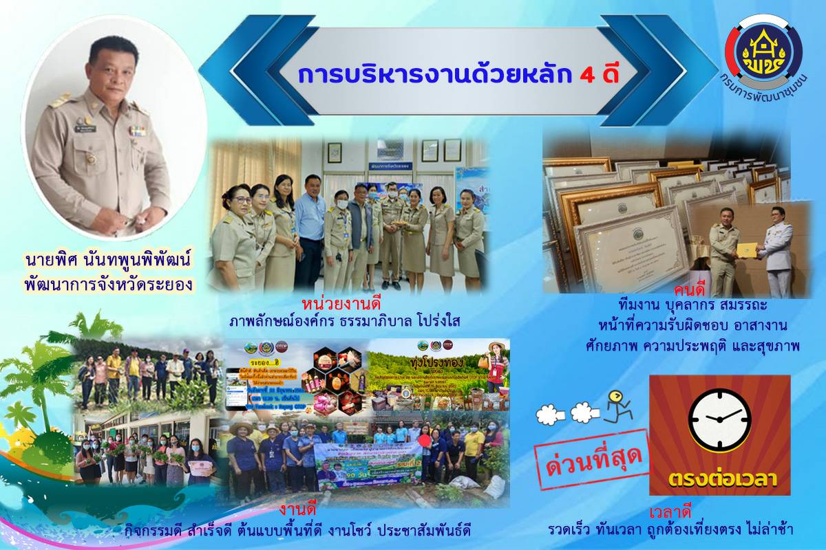 พช.ระยอง ต้อนรับและมอบนโยบายแก่ข้าราชการที่มาดำรงตำแหน่งใหม่ในสังกัดสำนักงานพัฒนาชุมชนจังหวัดระยอง?