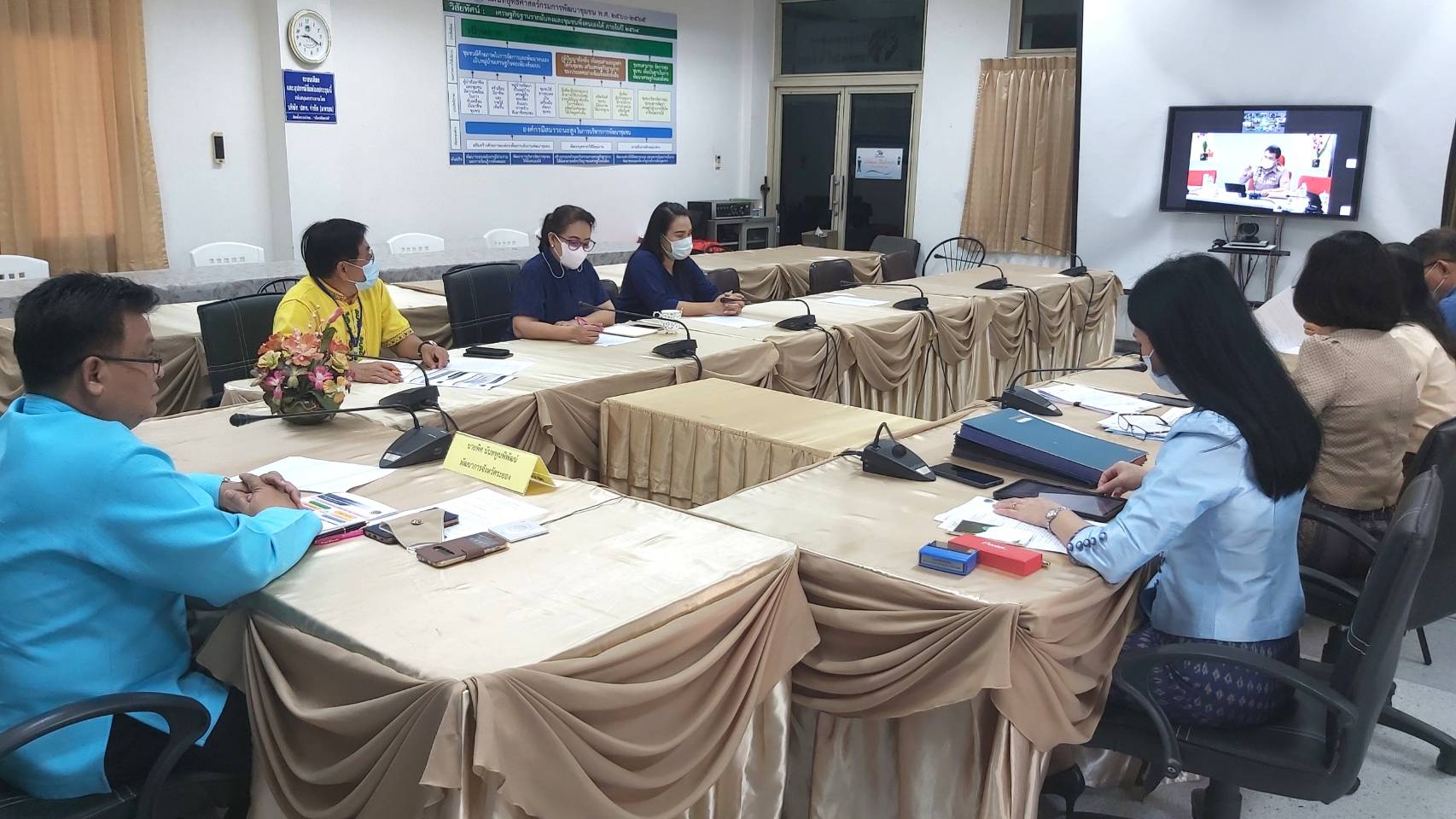 “พช.ระยอง” ร่วมรับฟังการประชุมกรมการพัฒนาชุมชน  ครั้งที่ 1/2564  ผ่านระบบ Video Conference