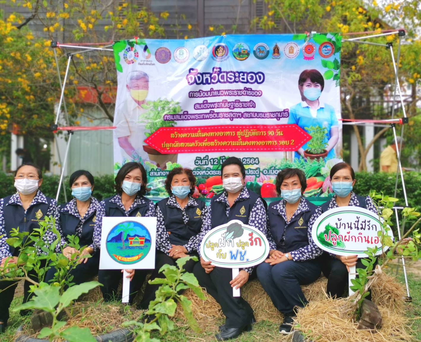 “พช.ระยอง” จับมือชมรมแม่บ้านมหาดไทยจังหวัดระยอง ขับเคลื่อนนโยบาย “ที่ว่างสร้างอาหาร” ตามแนวหลักปรัชญาของเศรษฐกิจพอเพียง สู่ปฏิบัติการ ๙๐ วัน ปลูกผักสวนครัว สร้างความมั่นคงทางอาหาร “บ้านนี้มีรัก ปลูกผักกินเอง” แม่บ้านมหาดไทยจังหวัดระยอง”