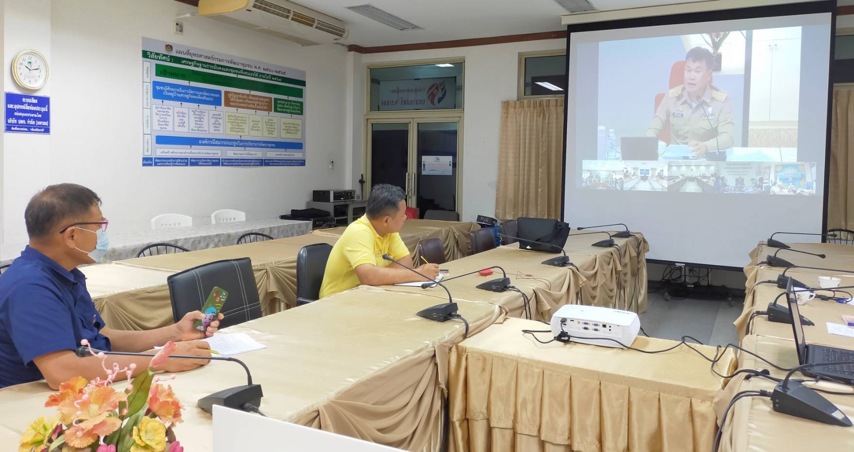 “พช.ระยอง” ร่วมรับฟังการประชุมกรมการพัฒนาชุมชน ครั้งที่ 3/2564