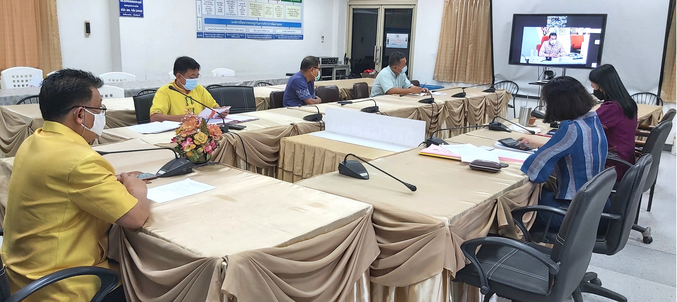 “พช.ระยอง”  ร่วมรับฟังการประชุมสร้างความเข้าใจคู่มือการปฏิบัติงานกระบวนงาน การจัดซื้อ/จัดจ้าง โครงการพัฒนาพื้นที่ต้นแบบการพัฒนาคุณภาพชีวิตตามหลักทฤษฎีใหม่ ประยุกต์สู่ “โคก หนอง นา โมเดล” ผ่านระบบวิดีทัศน์ทางไกล (Video Conference)