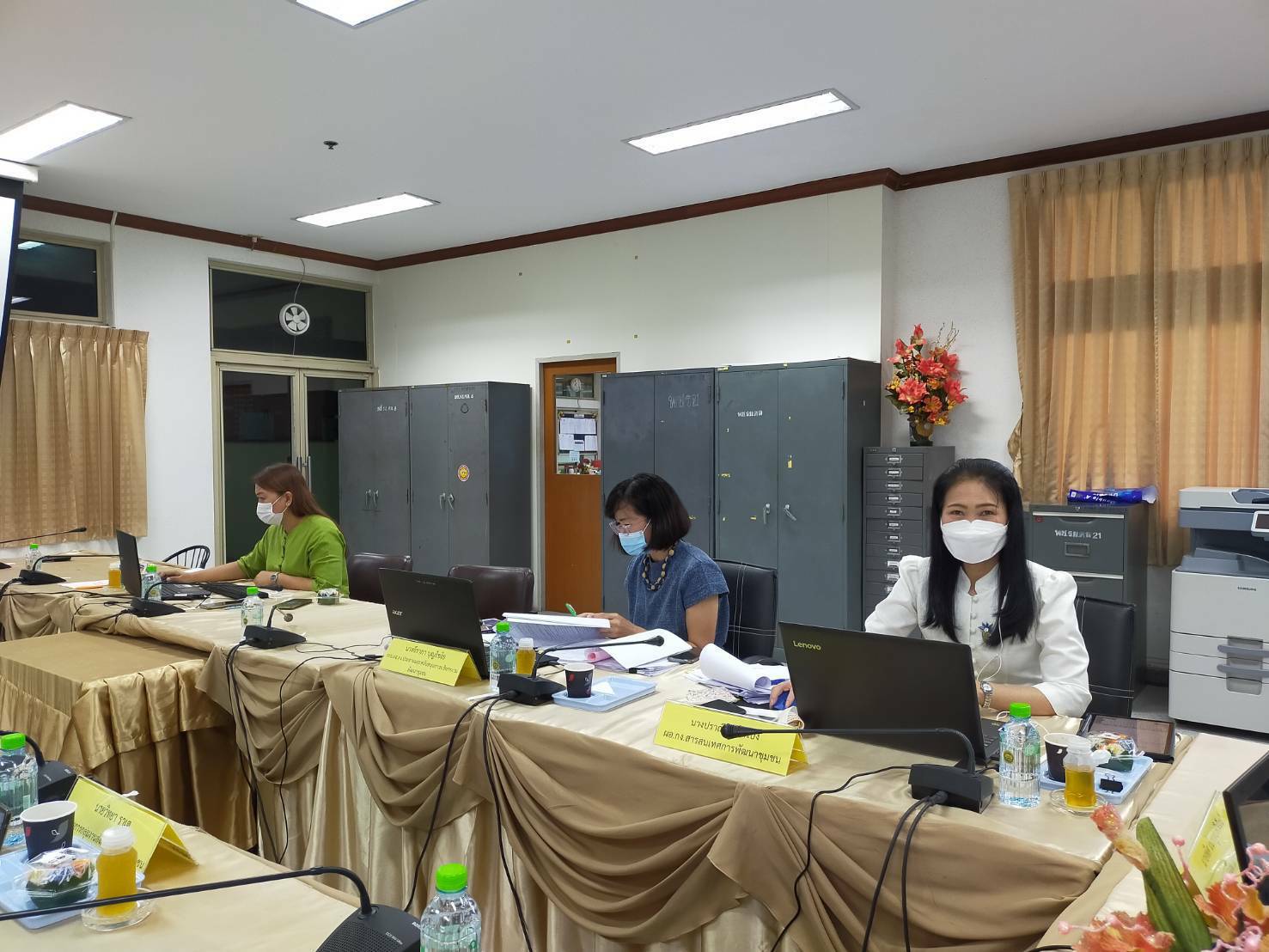 “พช.ระยอง” ประชุมผู้บริหารและนักวิชาการพัฒนาชุมชน ครั้งที่  8/2564 ผ่าน Video Conference : TeamLink