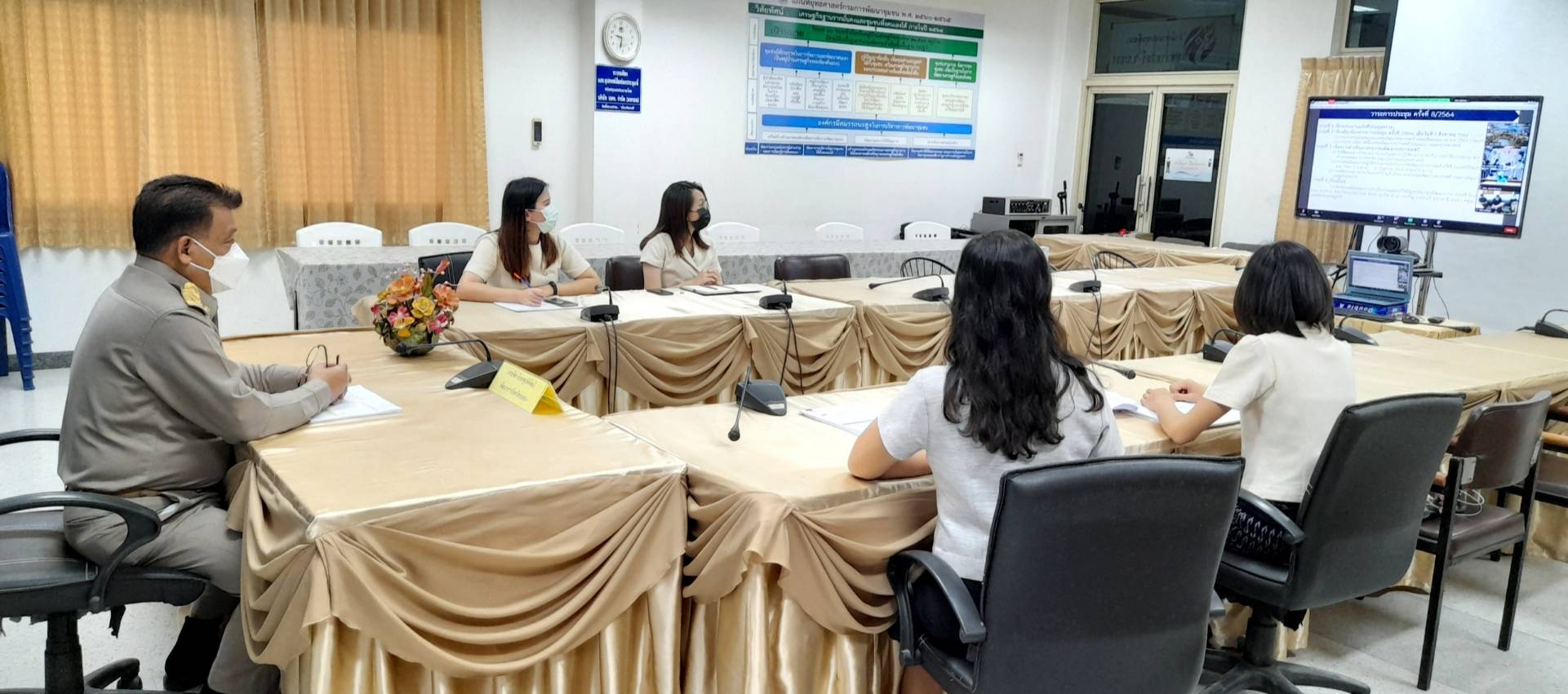 พช.ระยอง  ร่วมประชุมชี้แจง  เร่งรัด กำกับ ติดตามการดำเนินงานกองทุนพัฒนาบทบาทสตรี ครั้งที่ 8/2564 ผ่านระบบออนไลน์ (Zoom Clound Meeting)