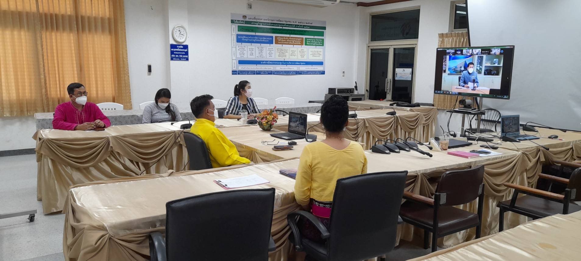 “พช.ระยอง” ดำเนินการประเมินบุคคล ผลงาน และความเหมาะสมกับตำแหน่ง (สอบสัมภาษณ์) ในการคัดเลือกบุคคลเข้ารับการประเมินผลงานเพื่อเลื่อนขึ้นแต่งตั้งให้ดำรงตำแหน่ง ประเภทวิชาการ ระดับชำนาญการพิเศษ ตำแหน่งผู้อำนวยการกลุ่มงานประสานและสนับสนุนการบริหารงานพัฒนาชุมชน กรมการพัฒนาชุมชน ประจำปีงบประมาณ พ.ศ.2564