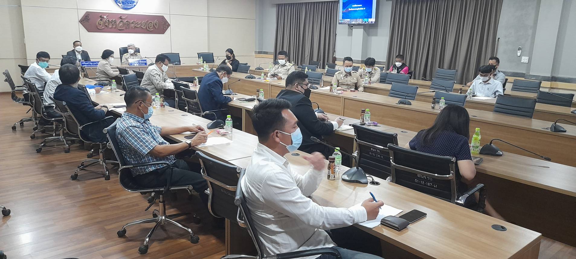 “พช.ระยอง”  ร่วมประชุมชี้แจงข้อราชการสำคัญ  ผ่านระบบ วีดิทัศน์ทางไกล (VCS)