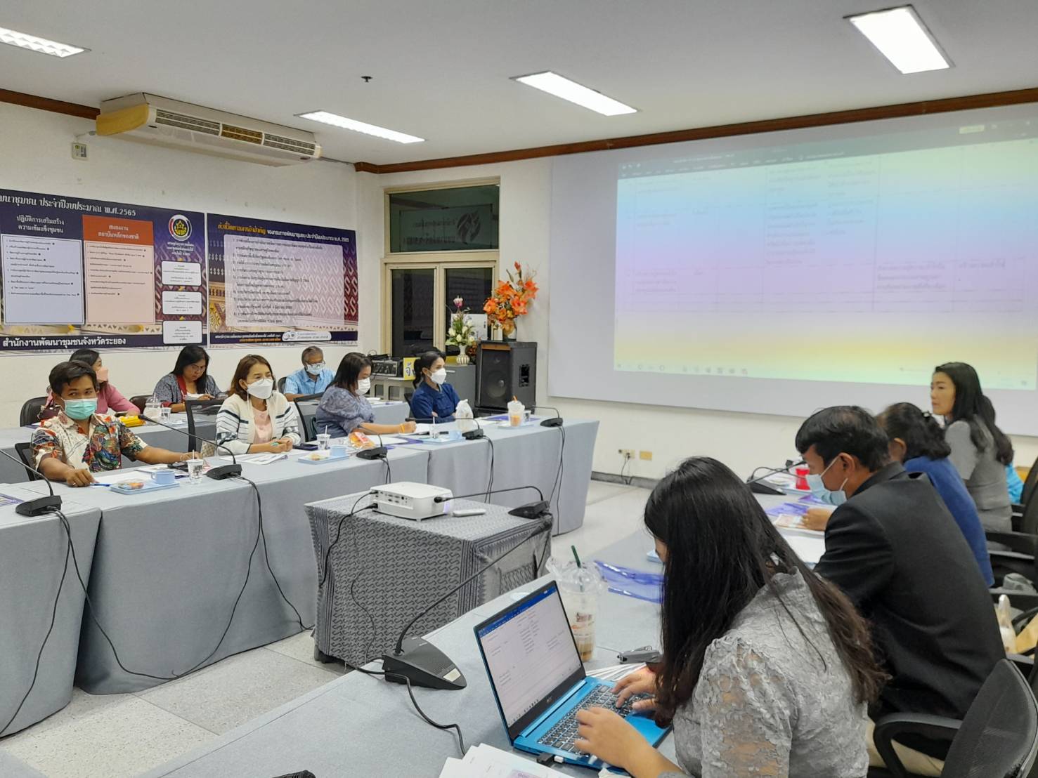 จังหวัดระยอง โดยสำนักงานพัฒนาชุมชนจังหวัดระยอง  จัดประชุมเชิงปฏิบัติการเพิ่มศักยภาพงานทุนชุมชนเสริมสร้างธรรมาภิบาลและการเข้าถึงแหล่งทุน