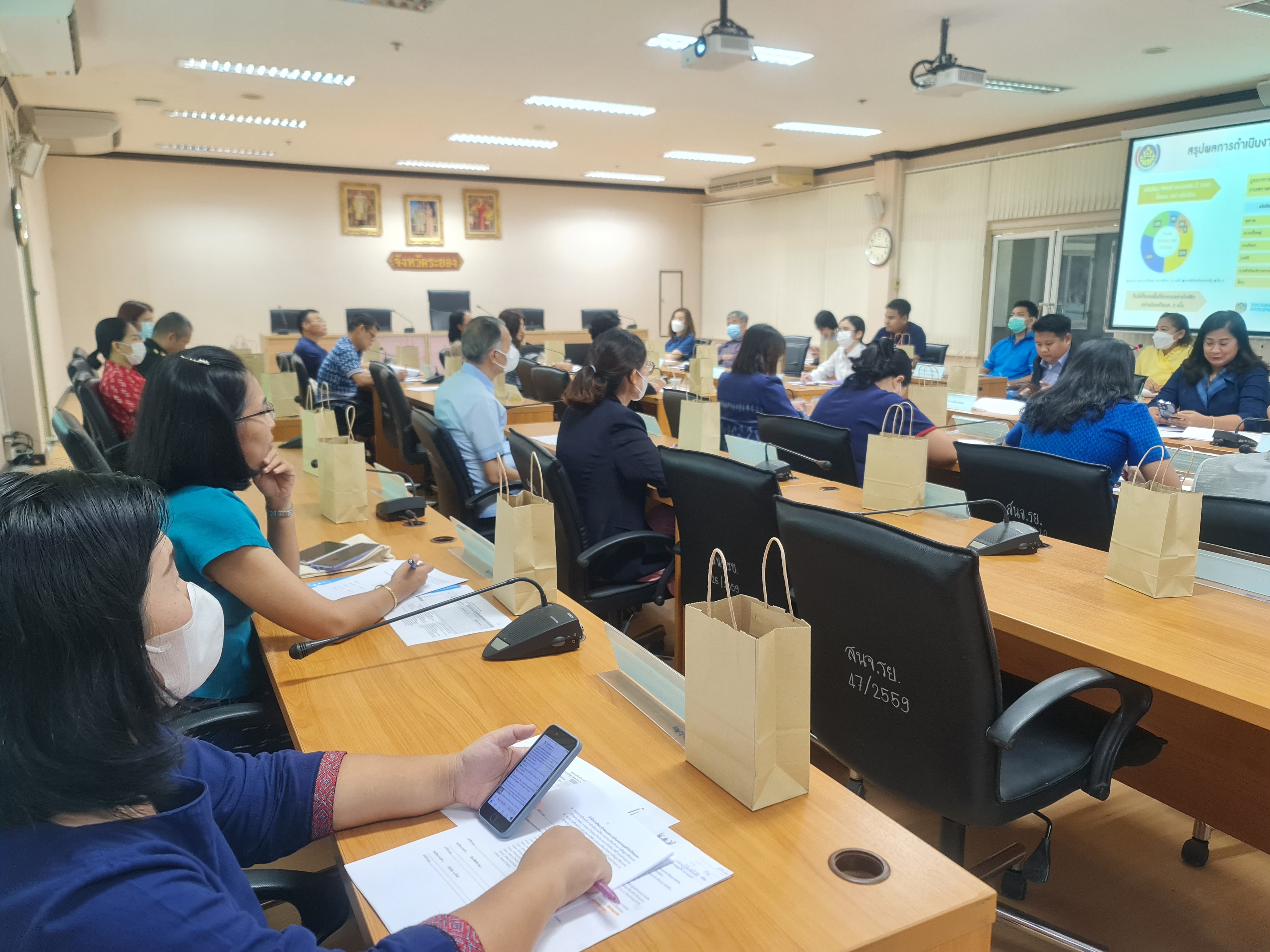 พช.ระยอง จัดประชุมคณะกรรมการบริหารศูนย์อำนวยการขจัดความยากจนและพัฒนาคนทุกช่วงวัยอย่างยั่งยืนตามหลักปรัชญาของเศรษฐกิจพอเพียงจังหวัดระยอง (คจพ.จ.ระยอง) ครั้งที่ 4/2566