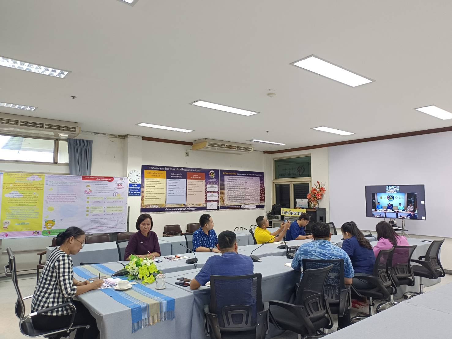 พช.ระยอง เข้าร่วมการประชุมขับเคลื่อนการปฏิบัติงานพัฒนาชุมชน